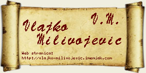 Vlajko Milivojević vizit kartica